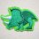 画像1: ワッペン トリケラトプス 恐竜シルエット (1)