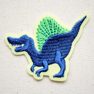 画像1: ワッペン スピノサウルス 恐竜シルエット