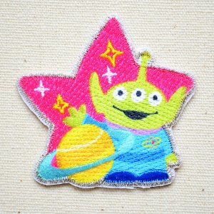 画像1: シールワッペン トイストーリー エイリアン(星/ピンク)