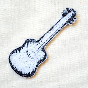 画像3: ワッペン ギター/Guitar 楽器 ブラック(SSサイズ)