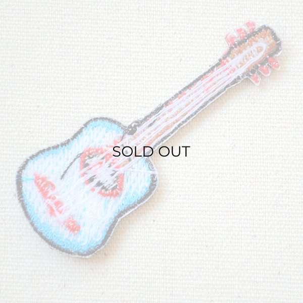 画像3: ワッペン ギター/Guitar 楽器 ブルー(SSサイズ) (3)