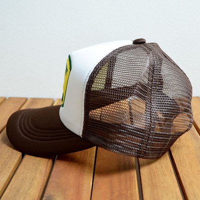 帽子/メッシュキャップ JOHN DEERE(ブラウン/ホワイト) メール便不可