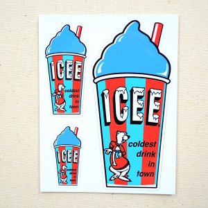 画像1: ステッカー/シール ICEE CUP(ブルー)