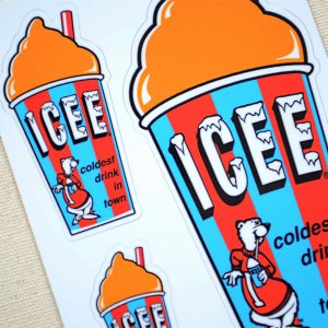 画像2: ステッカー/シール ICEE CUP(オレンジ)