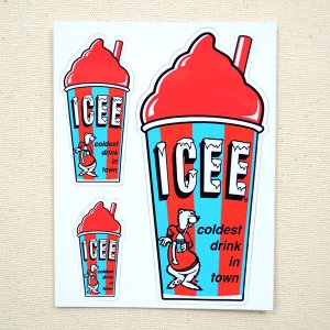 画像1: ステッカー/シール ICEE CUP(レッド)