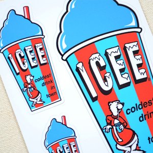 画像2: ステッカー/シール ICEE CUP(ブルー)