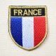 エンブレムワッペン France フランス国旗 (S) タテ6.3cm×ヨコ5.4cm