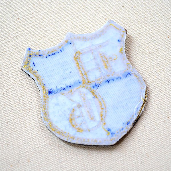 画像3: エンブレムワッペン ブルー/ブラック タテ5.6cm×ヨコ5.2cm (3)