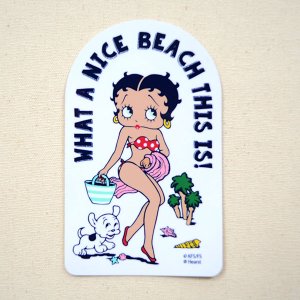 画像1: ステッカー/シール ベティブープ Betty Boop(WHAT A NICE BEACH THIS IS)