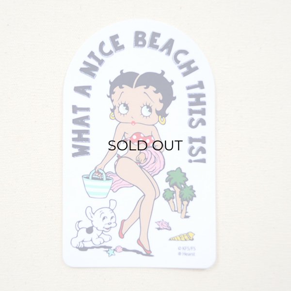 画像1: ステッカー/シール ベティブープ Betty Boop(WHAT A NICE BEACH THIS IS) (1)