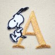 画像1: シールワッペン スヌーピー アルファベット(A) (1)