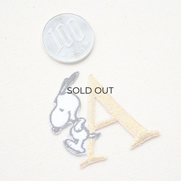 画像2: シールワッペン スヌーピー アルファベット(A) (2)