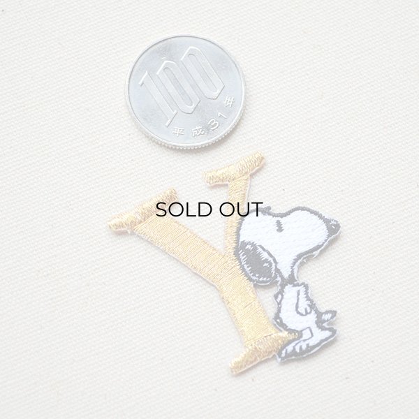 画像2: シールワッペン スヌーピー アルファベット(Y) (2)