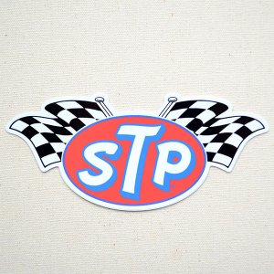 画像1: ステッカー/シール STP LOGO FLAG