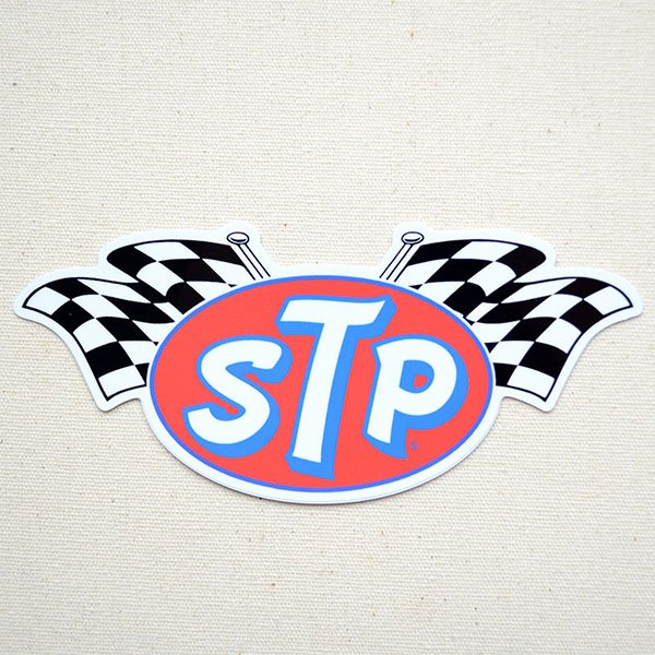 画像1: ステッカー/シール STP LOGO FLAG (1)