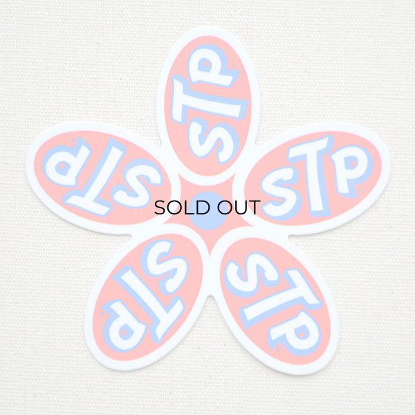 画像1: ステッカー/シール STP LOGO FLOWER (1)