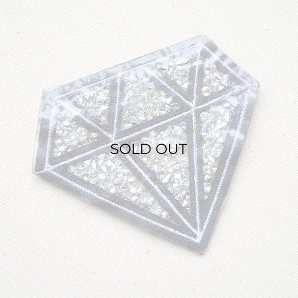 画像3: スパンコールワッペン ダイヤモンド(シルバー) (3)