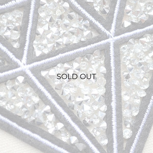 画像2: スパンコールワッペン ダイヤモンド(シルバー) (2)