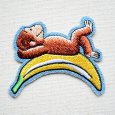 画像1: ワッペン おさるのジョージ おひるね S アイロン シール おしゃれ 大人 U01Y2569 (1)
