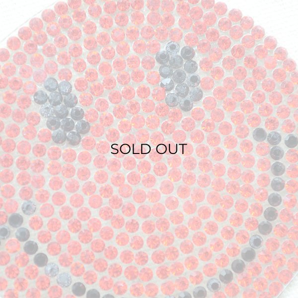 画像2: スパンコールワッペン スマイルマーク/スマイリーフェイス(レッド) (2)