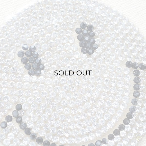 画像2: スパンコールワッペン スマイルマーク/スマイリーフェイス(シルバー) (2)