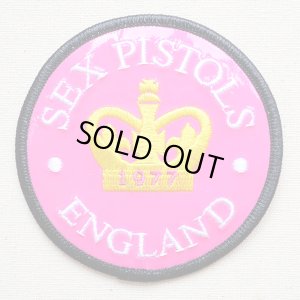 画像1: 音楽ワッペン SEX PISTOLS/セックスピストルズ ENGLAND(ピンク) バンド ミュージック ロック