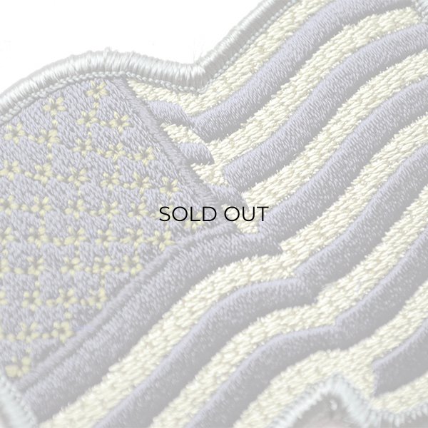 画像2: ワッペン USA アメリカ国旗/星条旗 OD/カーキー(フラッタリング) (2)