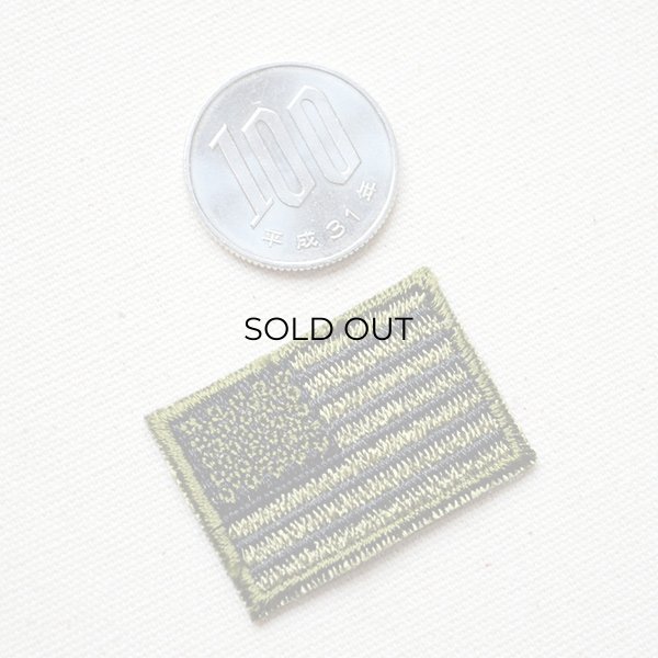 画像2: ミリタリーワッペン USA アメリカ国旗/星条旗(OD/カーキ) SSサイズ (2)