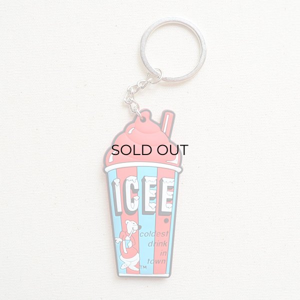 画像1: ラバーキーチェーン ICEE CUP(レッド) (1)