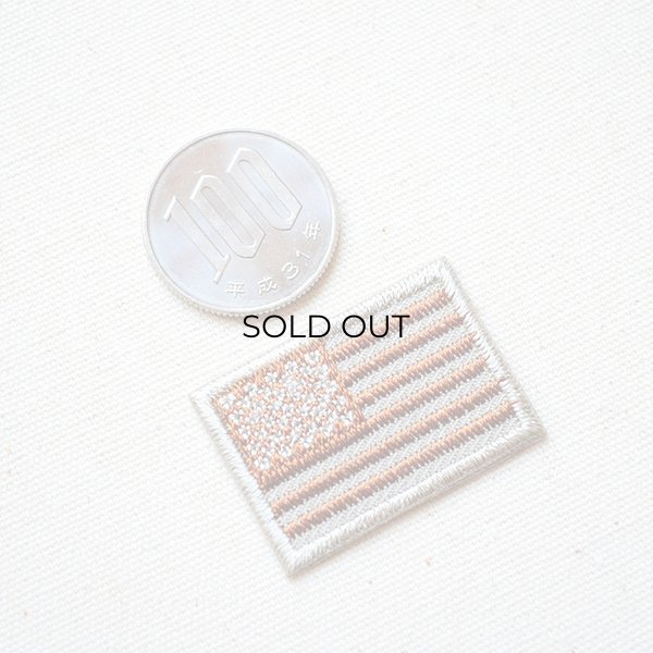 画像2: ミニワッペン アメリカ国旗 星条旗(タン) SSサイズ  (2)