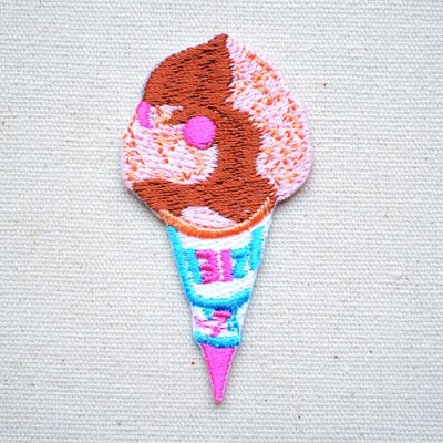 アイスクリーム ベロア 刺繍 スカジャン icecream 刺繍♡アイロンワッペン♡【選べるカラー】アイスクリーム