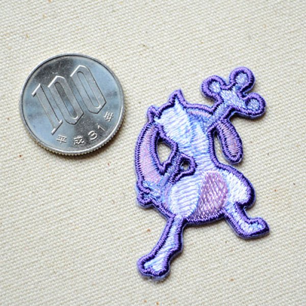 画像2: ワッペン ポケモン ポケットモンスター ミュウツー アイロン シール 刺繍 キャラクターグッズ 入園準備 入学準備 (2)