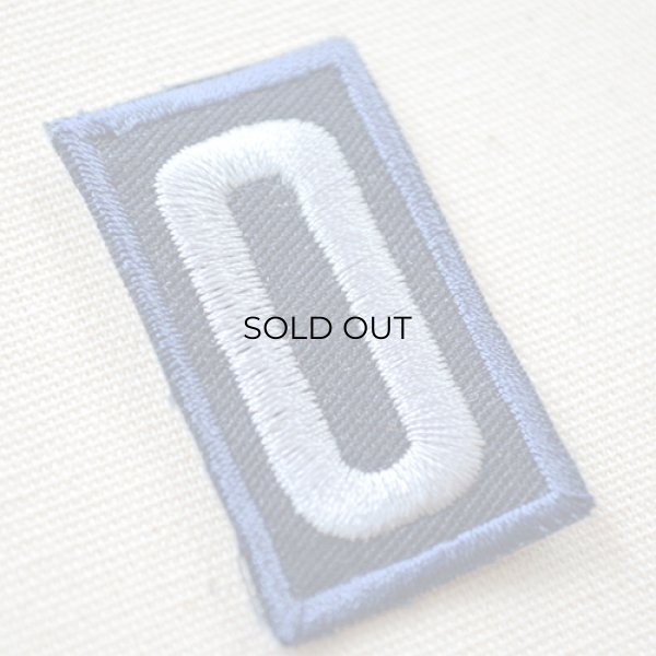 画像2: ヴィンテージレプリカワッペン 数字 0(ゼロ) ネイビー [糊なし] (2)