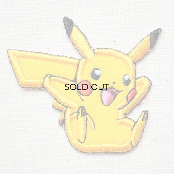画像1: ポケモン ポケットモンスター ピカチュウ ワッペン アイロン シール 刺繍 キャラクターグッズ 入園準備 入学準備 (1)