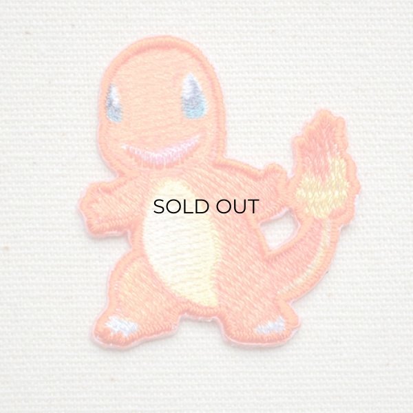画像1: ワッペン ポケモン ポケットモンスター ヒトカゲ アイロン シール 刺繍 キャラクターグッズ 入園準備 入学準備 (1)