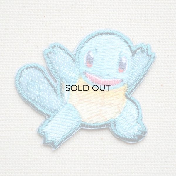 画像1: ワッペン ポケモン ポケットモンスター ゼニガメ アイロン シール 刺繍 キャラクターグッズ 入園準備 入学準備 (1)