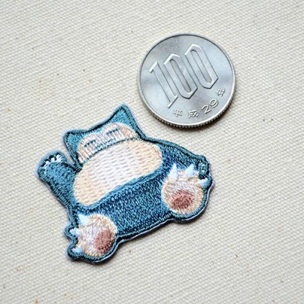 画像2: ワッペン ポケモン ポケットモンスター カビゴン アイロン シール 刺繍 キャラクターグッズ 入園準備 入学準備 (2)