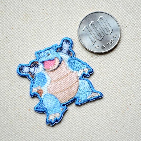 画像2: ワッペン ポケモン ポケットモンスター カメックス アイロン シール 刺繍 キャラクターグッズ 入園準備 入学準備 (2)