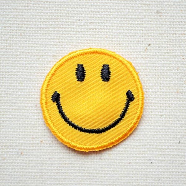 画像1: ミニワッペン スマイルマーク/スマイリーフェイス(スタンダード) (1)
