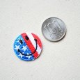 画像2: ミニワッペン スマイルマーク/スマイリーフェイス(アメリカ国旗) (2)