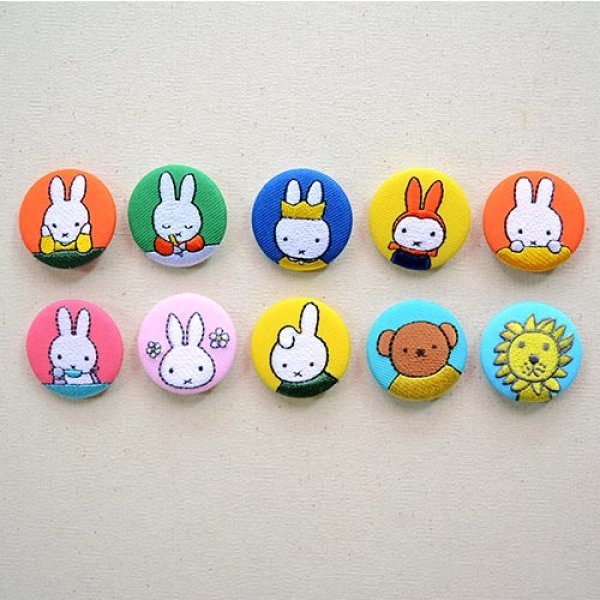 画像5: 刺繍ブローチ ミッフィー(ほおづえ) Dick Bruna/ディック ブルーナ (5)