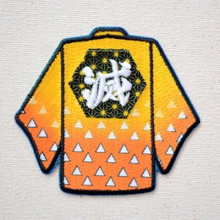 ワッペン 鬼滅の刃 胡蝶しのぶ こちょうしのぶ 日輪刀 鍔 | ワッペン