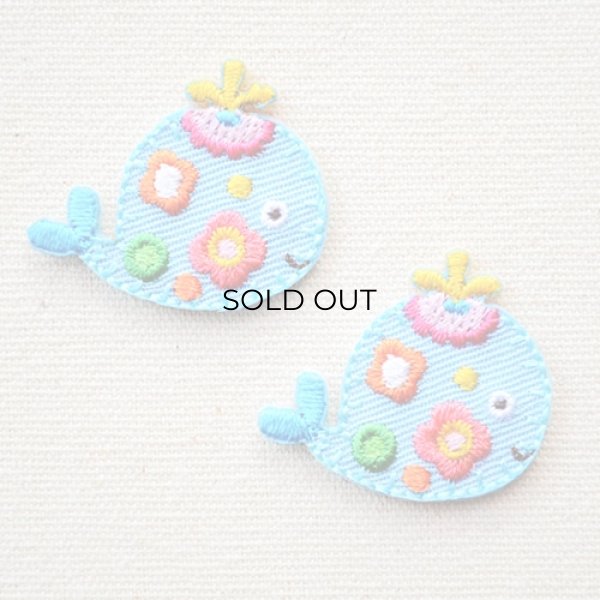 画像1: ワッペン クジラ(2枚組) (1)