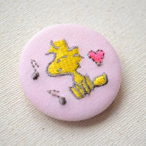 画像2: 刺繍ブローチ スヌーピー パステル(ウッドストック ハート) PEANUTS/ピーナッツ