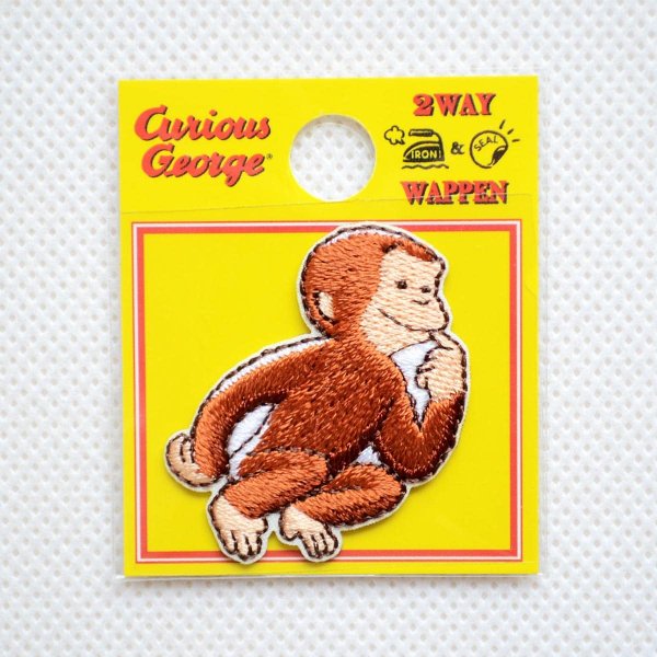 画像3: ワッペン おさるのジョージ おすわり ミニ アイロン シール おしゃれ 大人 U01Y2574 (3)