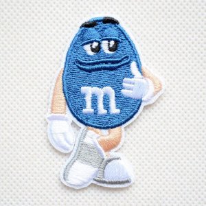 画像1: ワッペン M&M's エムアンドエムズ チョコレート(ブルー)S