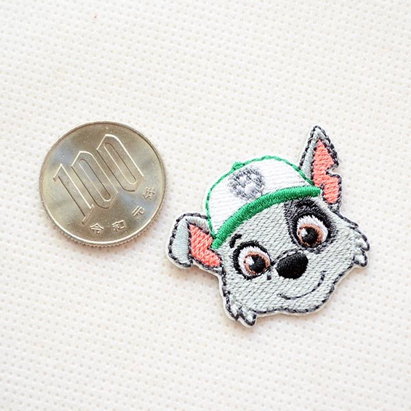 画像2: ワッペン パウパトロール ロッキー ミニ アイロン シール おしゃれ 大人 T01Y2350 (2)