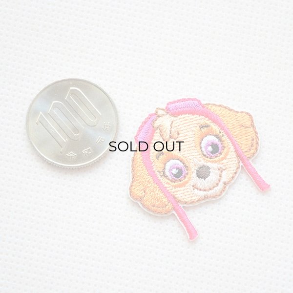 画像2: ワッペン パウパトロール スカイ ミニ アイロン シール おしゃれ 大人 T01Y2352 (2)