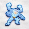 画像1: ワッペン ポケモン ポケットモンスター カイリキー アイロン シール 刺繍 キャラクターグッズ 入園準備 入学準備 (1)