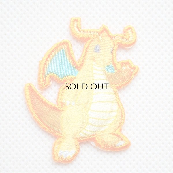 画像1: ワッペン ポケモン ポケットモンスター カイリュー アイロン シール 刺繍 キャラクターグッズ 入園準備 入学準備 (1)